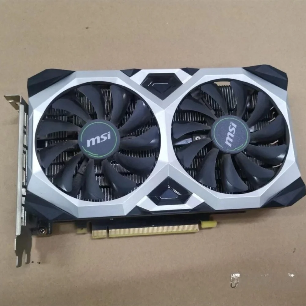 MSI Dual-Fan Black and Silver Graphics Card